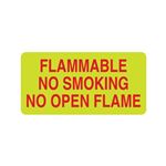 Luminescent Flammable No Smoking No Open Flame 6"x12" Sign